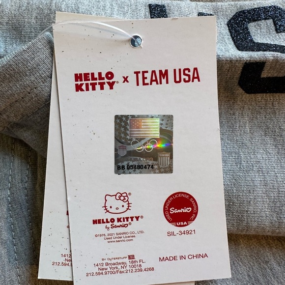 Hello Kitty Gray and Red Sweatshirt Hoodie - Picture 3 of 6